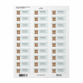 Étiquettes d'adresse de retour de chat (Feuille entière)