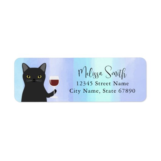Étiquettes d'adresse de retour de chat (Devant)
