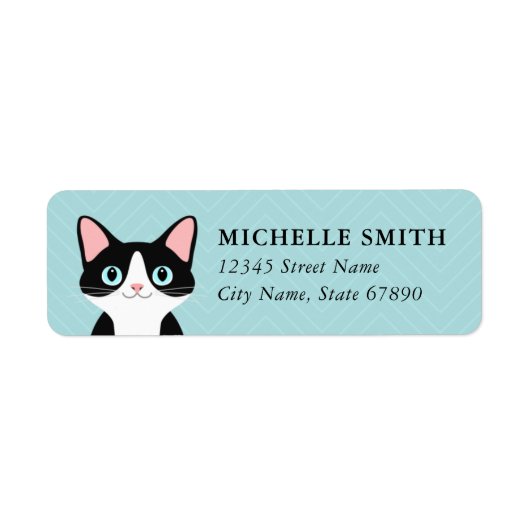 Étiquettes d'adresse de retour de chat (Devant)