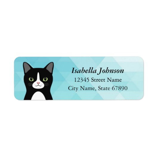 Étiquettes d'adresse de retour de chat (Devant)