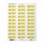 Étiquettes d'adresse de retour de chat (Feuille entière)