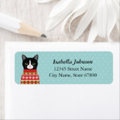 Étiquettes d'adresse de retour de chat (En situation)