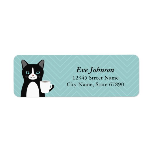 Étiquettes d'adresse de retour de chat (Devant)