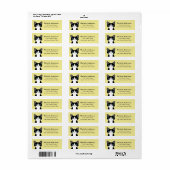 Étiquettes d'adresse de retour de chat (Feuille entière)