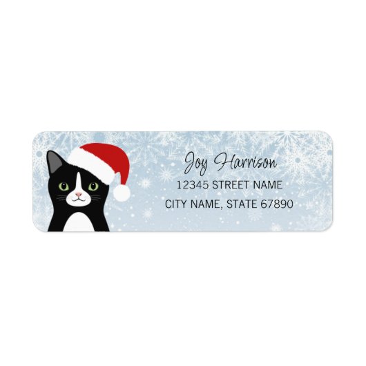 Étiquettes d'adresse de retour de chat (Devant)