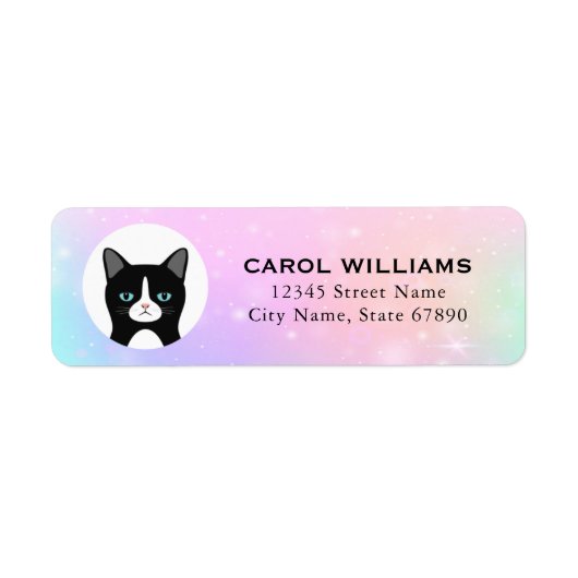 Étiquettes d'adresse de retour de chat (Devant)