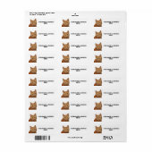 ÉTIQUETTES D'ADRESSE DE RETOUR DE CHAT GINGEMBRE (Feuille entière)