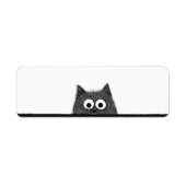 Étiquettes d'adresse de retour de chat qui regarde (Devant)