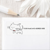 Étiquettes d'adresse de retour de chats Cute Kitty (En situation)