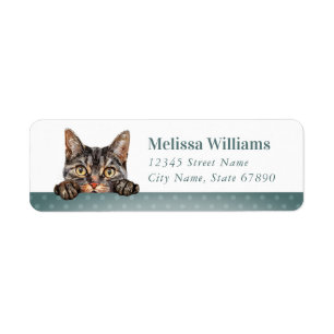 Étiquettes d'adresse de retour de chats de la mer