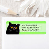 Étiquettes d'adresse de retour de chats en persan  (En situation)