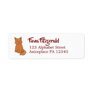 Étiquettes d'adresse de retour de chats mignonnes