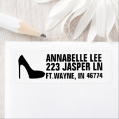 ÉTIQUETTES D'ADRESSE DE RETOUR DE CHAUSSURES À HAU (En situation)