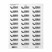 ÉTIQUETTES D'ADRESSE DE RETOUR DE CHAUSSURES À HAU (Feuille entière)