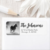 Étiquettes d'adresse de retour de cheval personnal (En situation)