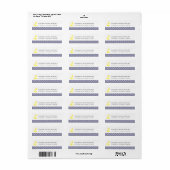 Étiquettes d'adresse de retour de Chevron nautique (Feuille entière)