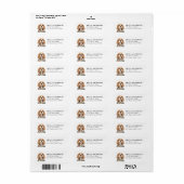 Étiquettes d'adresse de retour de chien Cocker Spa (Feuille entière)