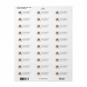 Étiquettes d'adresse de retour de chien Cocker Spa (Feuille entière)