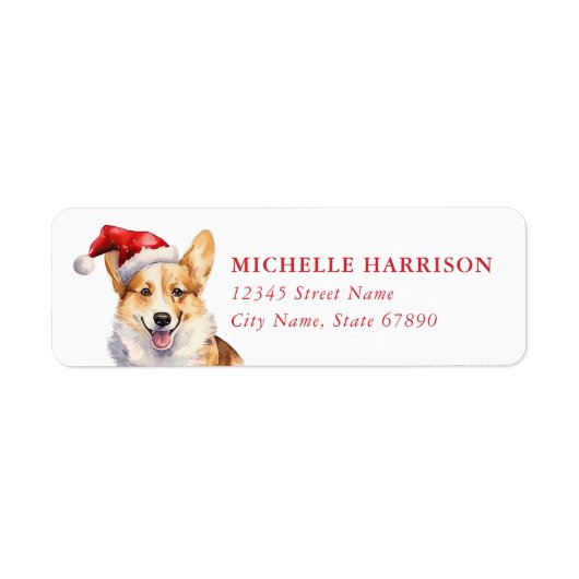 Étiquettes d'adresse de retour de chien Corgi de N (Devant)