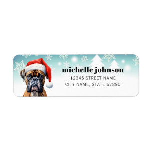 Étiquettes d'adresse de retour de chien de boîte