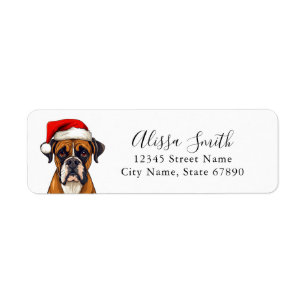 Étiquettes d'adresse de retour de chien de boîte