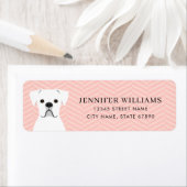 Étiquettes d'adresse de retour de chien de boîte (En situation)