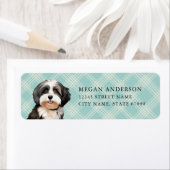 Étiquettes d'adresse de retour de chien Havanais (En situation)