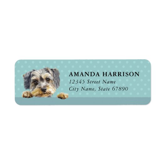 Étiquettes d'adresse de retour de chien Löwchen (Devant)