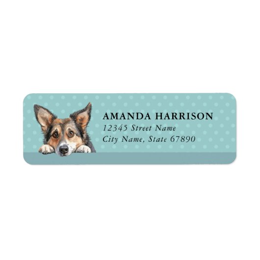 Étiquettes d'adresse de retour de chien Lundehund (Devant)