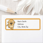 Étiquettes d'adresse de retour de chien mignon (En situation)