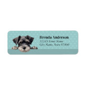 Étiquettes d'adresse de retour de chien Schnauzer (Devant)