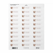 Étiquettes d'adresse de retour de Chipmunk Cute (Feuille entière)