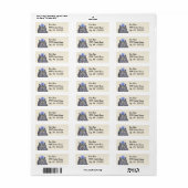 Étiquettes d'adresse de retour de choux (Feuille entière)