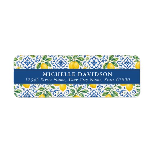 Étiquettes d'adresse de retour de citrons (Devant)