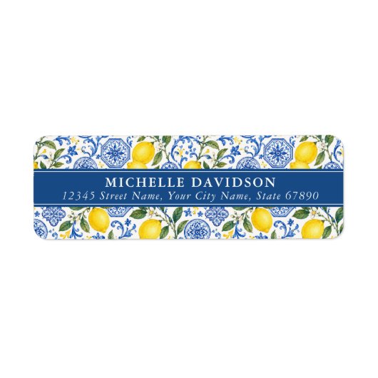 Étiquettes d'adresse de retour de citrons (Devant)