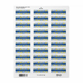 Étiquettes d'adresse de retour de citrons (Feuille entière)