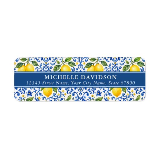 Étiquettes d'adresse de retour de citrons (Devant)