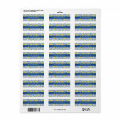 Étiquettes d'adresse de retour de citrons (Feuille entière)