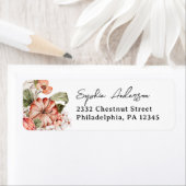 Étiquettes d'adresse de retour de citrouille épicé (En situation)