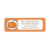 Étiquettes d'adresse de retour de citrouille orang (Devant)