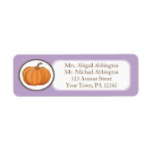 Étiquettes d'adresse de retour de citrouille viole (Devant)