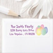 Étiquettes d'adresse de retour de classique de Pâq (En situation)