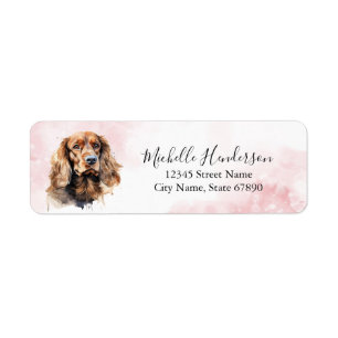 Étiquettes d'adresse de retour de Cocker Spaniel