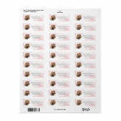 Étiquettes d'adresse de retour de Cocker Spaniel (Feuille entière)