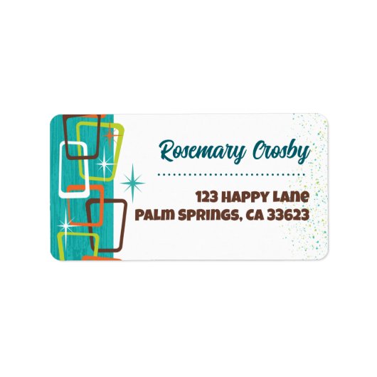 Étiquettes d'adresse de retour de cocktails de sty (Devant)