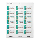 Étiquettes d'adresse de retour de cocktails de sty (Feuille entière)