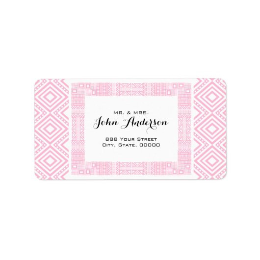 Étiquettes d'adresse de retour de conception ethni (Devant)