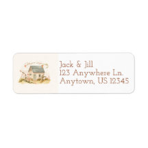 Étiquettes d'adresse de retour de cottage