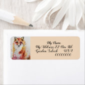 Étiquettes d'adresse de retour de couleur d'eau Re (En situation)