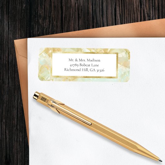 Étiquettes d'adresse de retour de cristal de champ